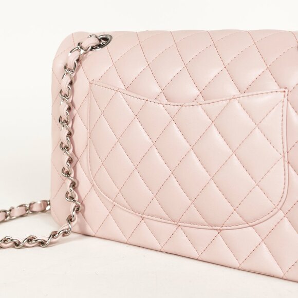 Chanel 18S Light Pink Lambskin Quilted Classic Medium Double Flap - Picture 8 of 16